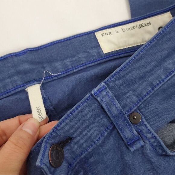 Rag & Bone Skinny Maya Blue Jeans 27 - Picture 3 of 8